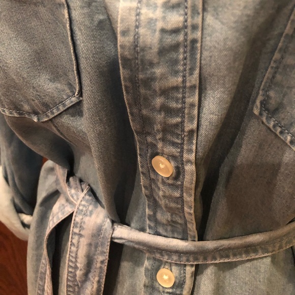 Gap Jean Shirt Dress w/ attached Belt. NWT. - Picture 5 of 8